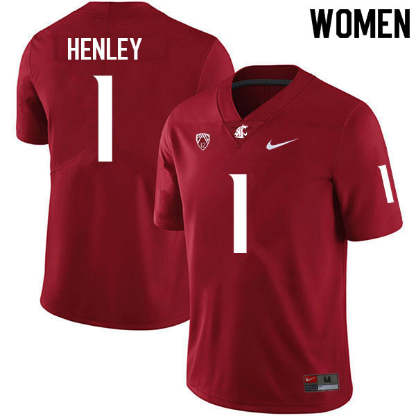 Women #1 Daiyan Henley Washington State Cougars College Football Jerseys Sale-Crimson - Click Image to Close